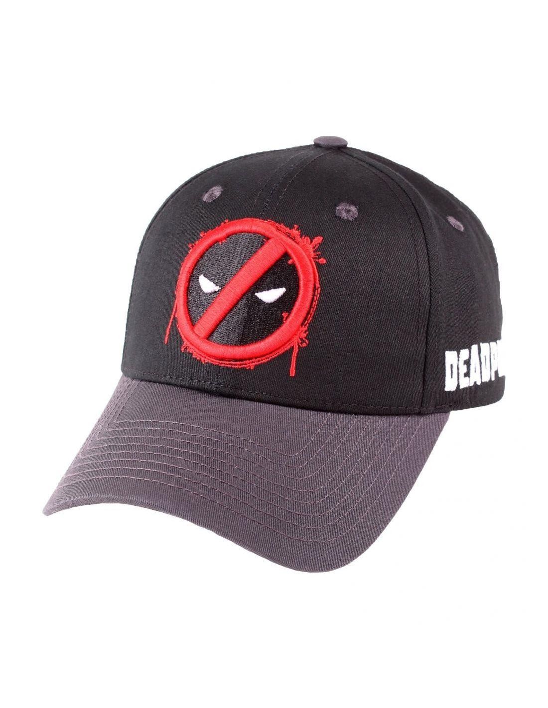 Gorra roja con cara bordada de Deadpool