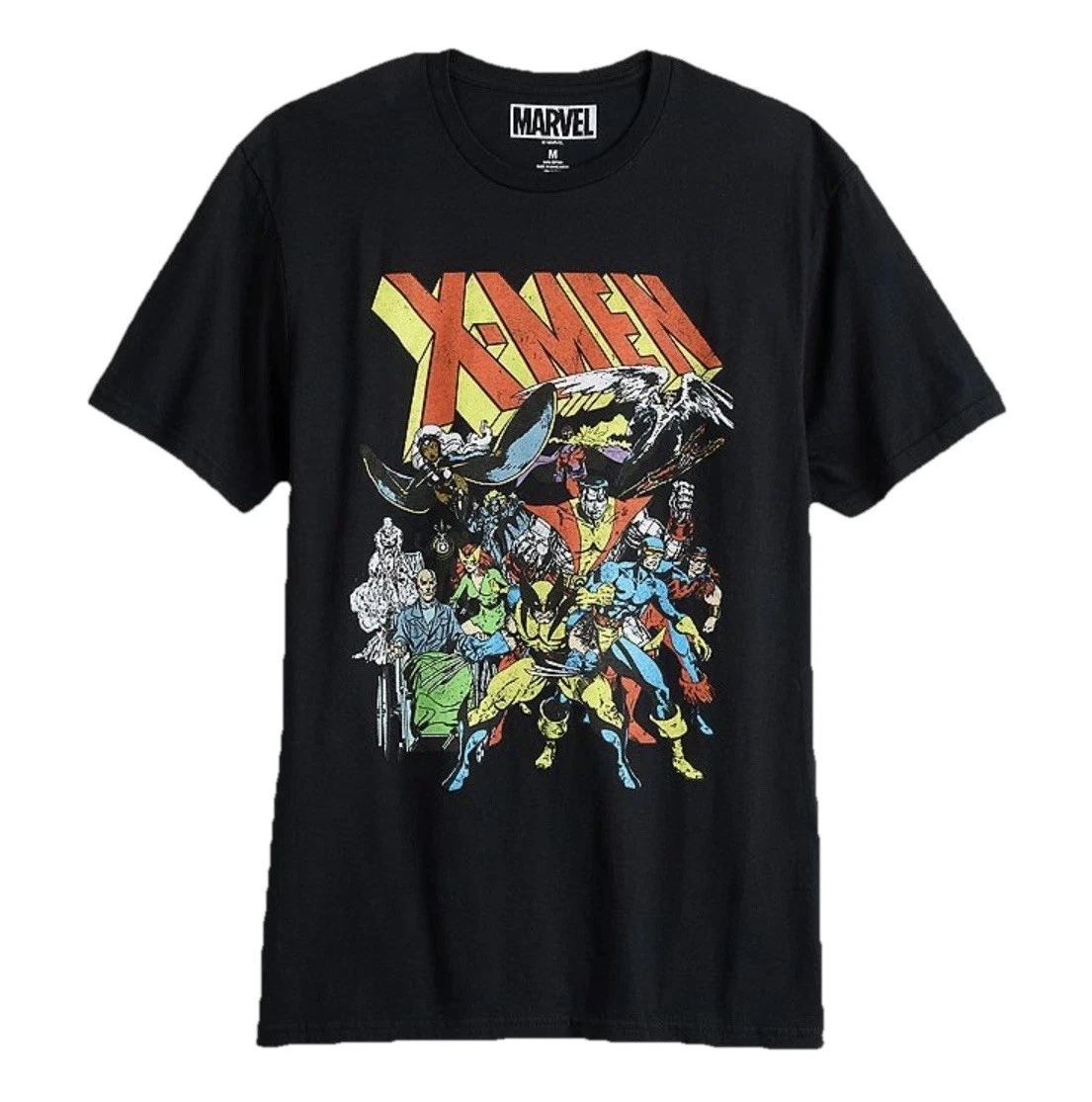 Remera negra con ilustración de Wolverine con garras extendidas